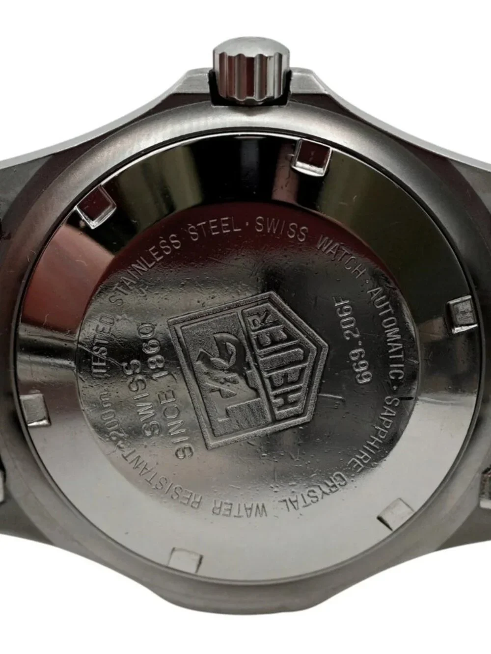 Tag Heuer 37mm Mens Professional 2000 Series Automatic Black Dial Watch 669.206F